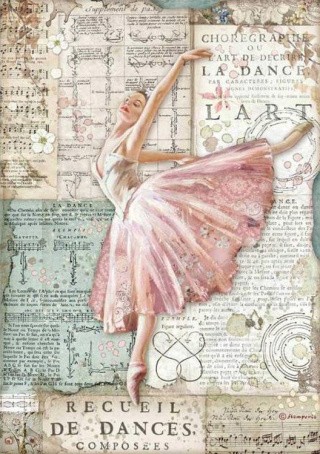 Бумага рисовая «Dancer/Танцовщица», 21x29,7 см, Stamperia
