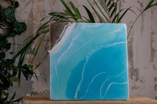 Набор для создания картины эпоксидной смолой Морская лагуна (квадрат), ArtResin Club