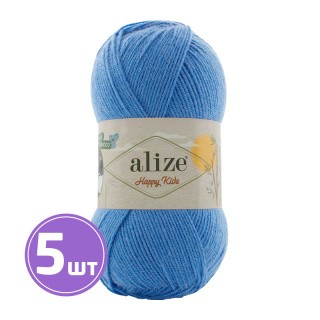 Пряжа ALIZE Happy kids (Хеппи кидс) (237), голубой, 5 шт. по 100 г Пряжа ALIZE Happy kids (Хеппи кидс) (237), голубой, 5 шт. по 100 г