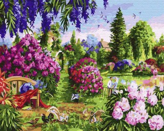 Картина по номерам «Красочный сад»