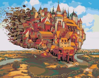Картина по номерам «Летающий город» Картина по номерам «Летающий город»