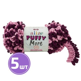 Пряжа ALIZE Puffy More (6278), лиловый-слива, 5 шт. по 150 г Пряжа ALIZE Puffy More (6278), лиловый-слива, 5 шт. по 150 г