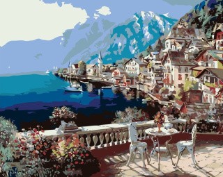Картина по номерам «Столик с видом на море»
