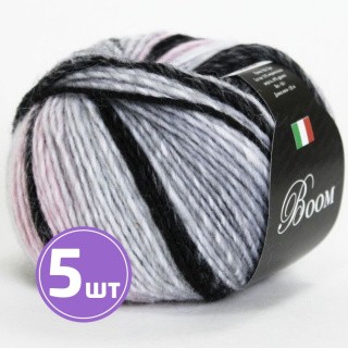 Пряжа SEAM BOOM (27845), черно-серо-розовый, 5 шт. по 50 г Пряжа SEAM BOOM (27845), черно-серо-розовый, 5 шт. по 50 г