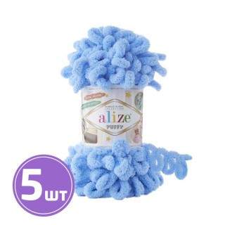 Пряжа ALIZE Puffy (342), светло-голубой, 5 шт. по 100 г Пряжа ALIZE Puffy (342), светло-голубой, 5 шт. по 100 г