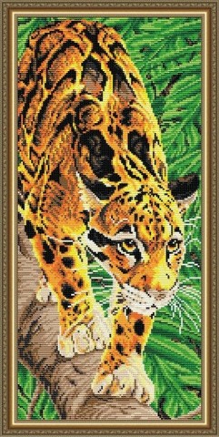 Алмазная вышивка «Дымчатый леопард»