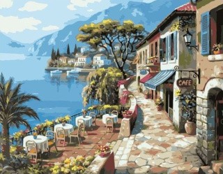 Картина по номерам «Кафе у моря» Картина по номерам «Кафе у моря»