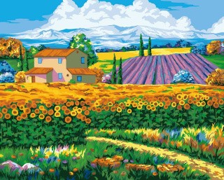 Картина по номерам «В цветущих полях»
