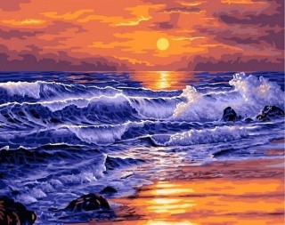 Картина по номерам «Морской закат»