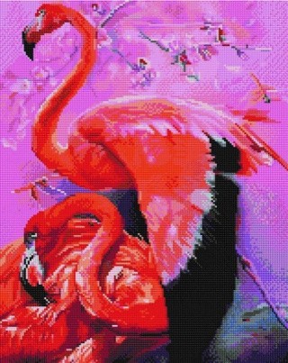 Алмазная вышивка «Под крылом фламинго»