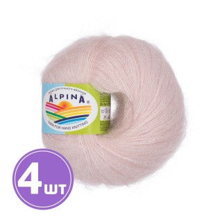 Пряжа Alpina GRACE (02), светло-розовый, 4 шт. по 25 г