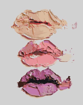 Картина по номерам Женские губы минимализм арт Картина по номерам Женские губы минимализм арт