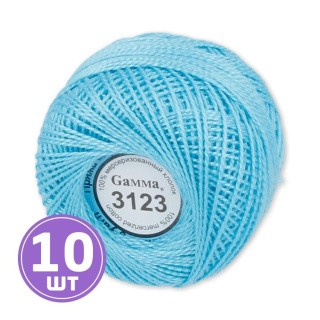 Пряжа Gamma Ирис (3123), голубой, 10 шт. по 10 г Пряжа Gamma Ирис (3123), голубой, 10 шт. по 10 г