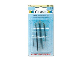 Иглы ручные Gamma для штопки №3-9, удлиненные, 10 шт.