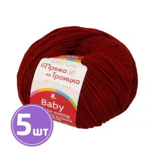 Пряжа из Троицка Кроха (07), бордовый, 5 шт. по 50 г Пряжа из Троицка Кроха (07), бордовый, 5 шт. по 50 г