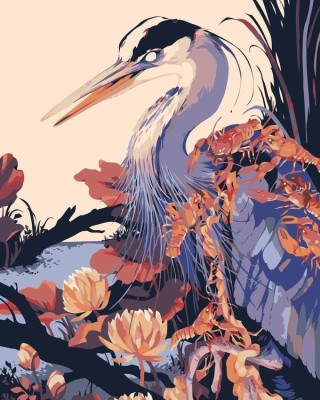 Картина по номерам «Цапля» Картина по номерам «Цапля»