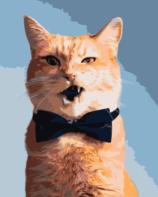 Картина по номерам «Кот Бонд» Картина по номерам «Кот Бонд»