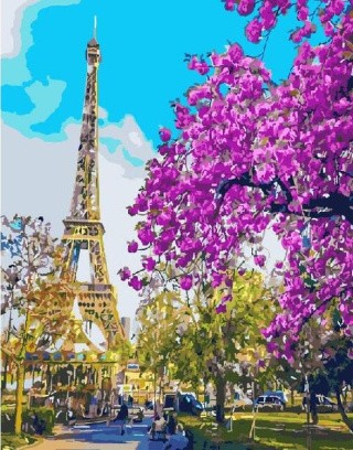 Картина по номерам «Романтичный Париж»