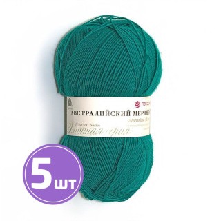 Пряжа Пехорка Австралийский меринос (335), изумруд, 5 шт. по 100 г Пряжа Пехорка Австралийский меринос (335), изумруд, 5 шт. по 100 г