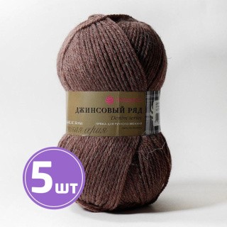 Пряжа Пехорка Джинсовый ряд (517), коричневый меланж, 5 шт. по 100 г Пряжа Пехорка Джинсовый ряд (517), коричневый меланж, 5 шт. по 100 г
