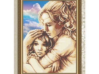 Рисунок на ткани «Мама и дочь»