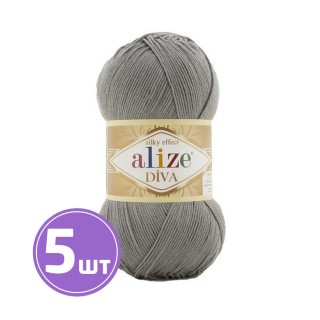 Пряжа ALIZE Diva Silk effekt (87), сталь, 5 шт. по 100 г Пряжа ALIZE Diva Silk effekt (87), сталь, 5 шт. по 100 г