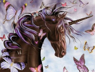 Алмазная вышивка «Единорог и бабочки» Алмазная вышивка «Единорог и бабочки»