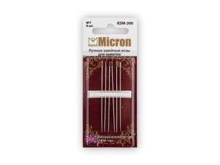 Иглы ручные швейные Micron для наметки №7, 6 шт., арт. KSM-300