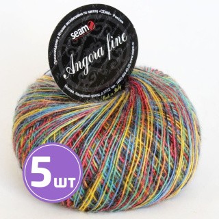 Пряжа SEAM Angora fine print (9029), радужный, 5 шт. по 50 г Пряжа SEAM Angora fine print (9029), радужный, 5 шт. по 50 г