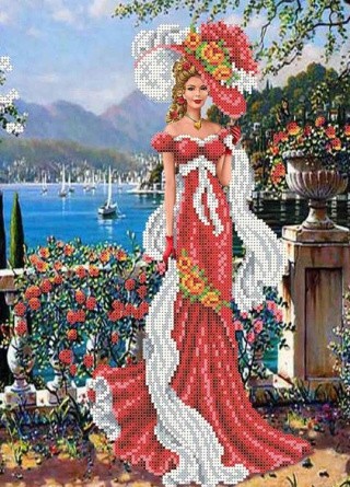 Рисунок на ткани «Дама с шарфом» Рисунок на ткани «Дама с шарфом»