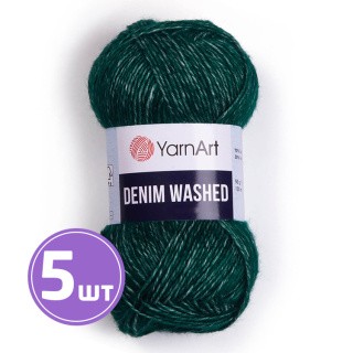 Пряжа YarnArt Denim Washed2 (Деним вошд 2) (924), меланж зеленый, 5 шт. по 50 г Пряжа YarnArt Denim Washed2 (Деним вошд 2) (924), меланж зеленый, 5 шт. по 50 г
