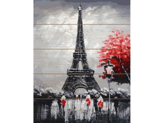 Картина по номерам по дереву Molly «Вечер в Париже»