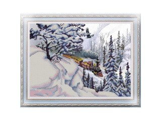 Рисунок на ткани «Поезд»