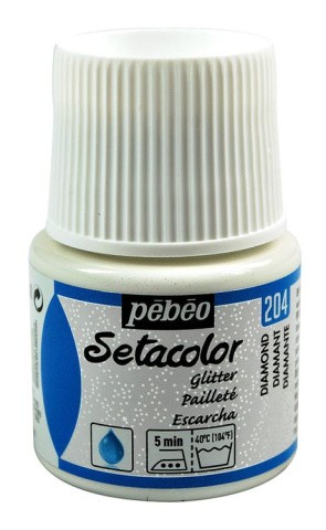 Краска для светлых тканей с микро-глиттером Setacolor, цвет: бриллиант, 45 мл, Pebeo