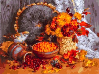 Картина по номерам «Осенние ягоды» Картина по номерам «Осенние ягоды»