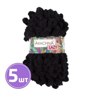 Пряжа Arachna LAZY (22), черный, 5 шт. по 100 г Пряжа Arachna LAZY (22), черный, 5 шт. по 100 г