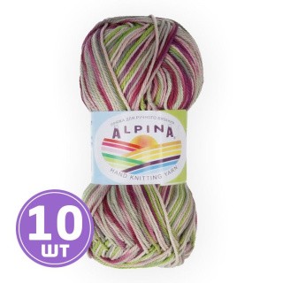 Пряжа Alpina KATRIN (218), малиновый-зеленый-серый-голубой, 10 шт. по 50 г Пряжа Alpina KATRIN (218), малиновый-зеленый-серый-голубой, 10 шт. по 50 г