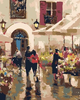 Картина по номерам «Цветочная улица» Картина по номерам «Цветочная улица»