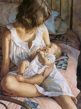 Алмазная вышивка «Мать и дитя»