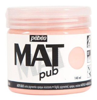 Краска акриловая PEBEO экстра матовая Mat Pub №1, ярко-розовый, 140 мл