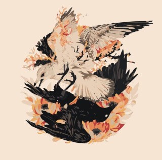 Картина по номерам «Битва воронов» Картина по номерам «Битва воронов»