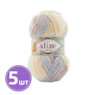 Пряжа ALIZE Softy Plus (6463), мультиколор, 5 шт. по 100 г