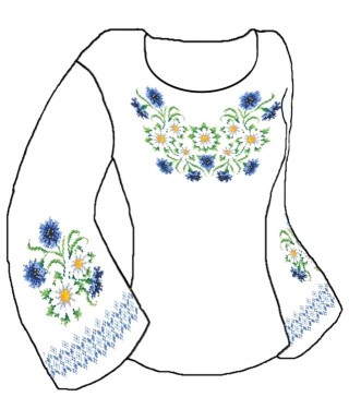 Набор заготовка для женской рубашки размер 44-56