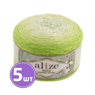 Пряжа ALIZE Bella Ombre Batik (7412), лайм, 5 шт. по 250 г Пряжа ALIZE Bella Ombre Batik (7412), лайм, 5 шт. по 250 г