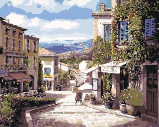 Картина по номерам «Городские улицы» Картина по номерам «Городские улицы»