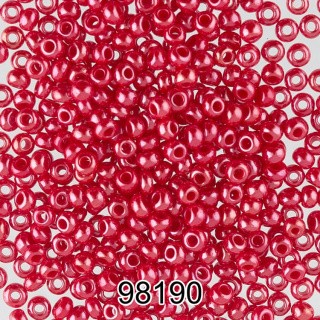 Бисер Чехия круглый 4 10/0, 2,3 мм, 500 г, цвет: 98190 красный
