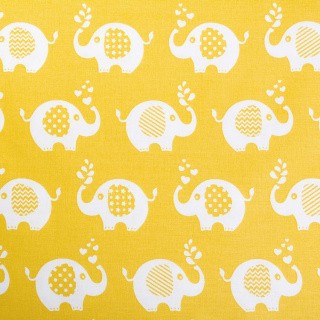 Ткань ранфорс Слоники, 100% хлопок, 3 м, ширина 240 см, цвет: желтый, Wella Home