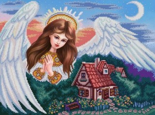 Рисунок на ткани «Ангел дома»