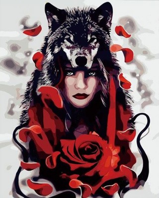 Картина по номерам «Волчий капюшон»