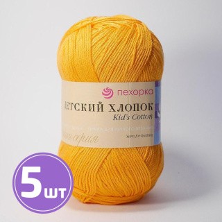 Пряжа Пехорка Детский хлопок (485), желто-оранжевый, 5 шт. по 100 г Пряжа Пехорка Детский хлопок (485), желто-оранжевый, 5 шт. по 100 г